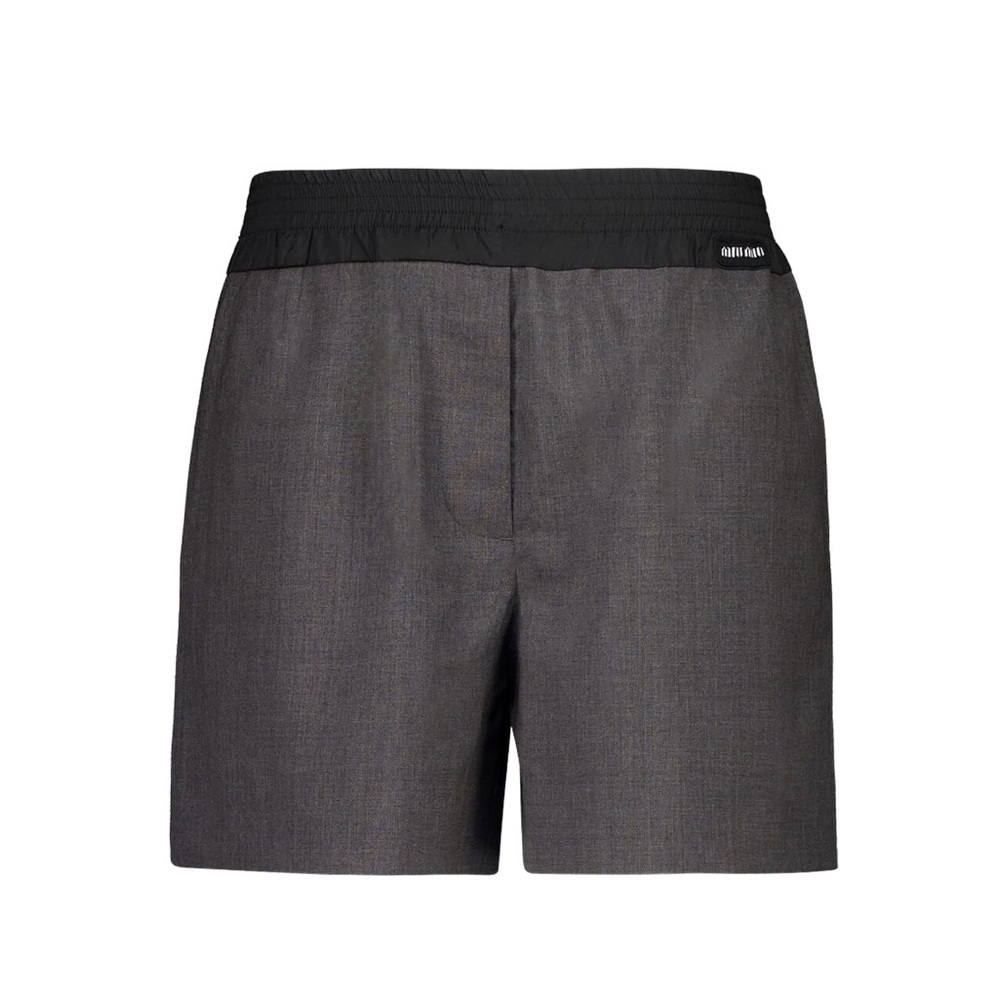 Miu Miu wool-blend elastic-waist shorts It40